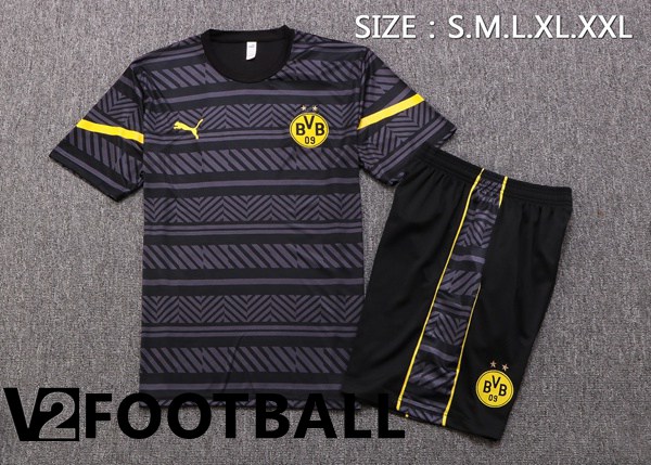 Borussia Dortmund Training T Shirt + Shorts Black 2022/2023