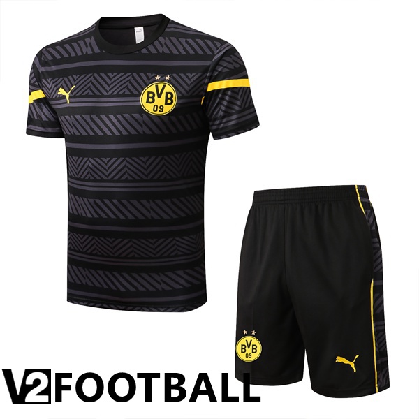 Borussia Dortmund Training T Shirt + Shorts Black 2022/2023