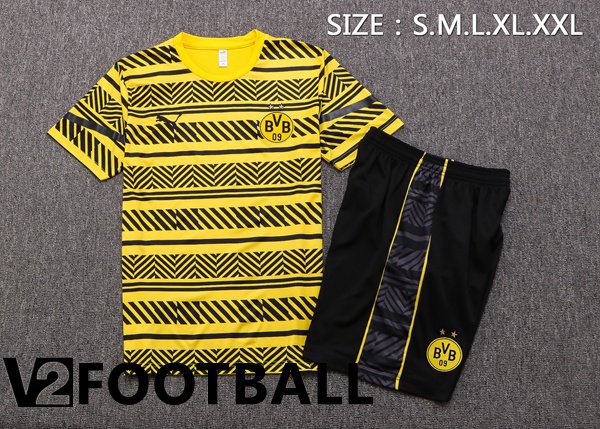 Borussia Dortmund Training T Shirt + Shorts Yellow 2022/2023