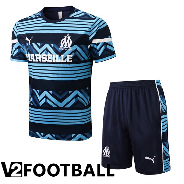 Olympique MarseilleTraining T Shirt + Shorts Royal Blue 2022/2023