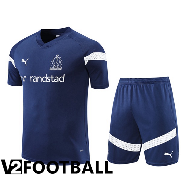 Olympique MarseilleTraining T Shirt + Shorts Royal Blue 2022/2023