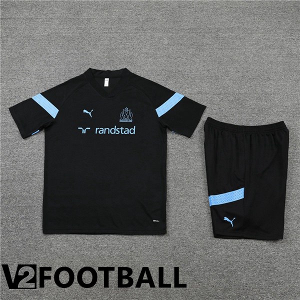 Olympique MarseilleTraining T Shirt + Shorts Black 2022/2023