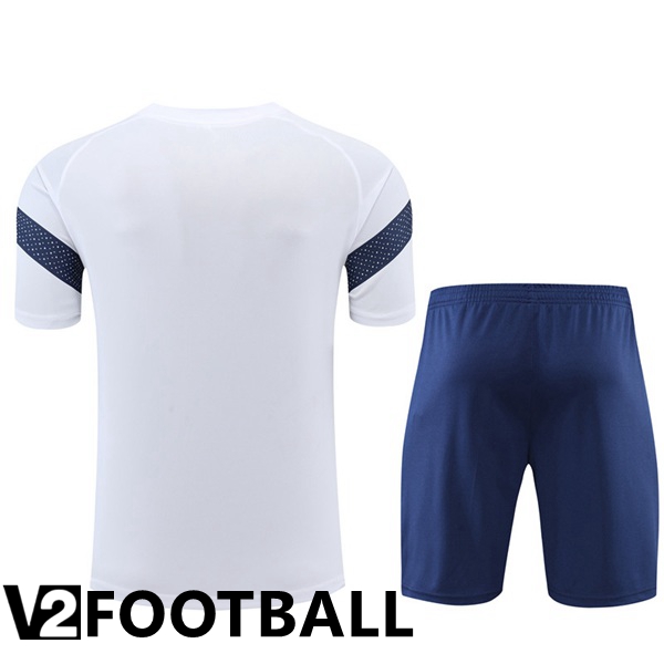 Olympique MarseilleTraining T Shirt + Shorts White 2022/2023