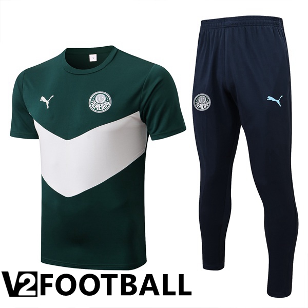 Palmeiras Training T Shirt + Pants Green White 2022/2023