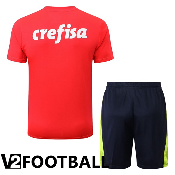 Palmeiras Training T Shirt + Shorts Red 2022/2023
