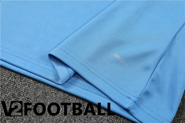 Manchester City Training T Shirt + Shorts Blue 2022/2023