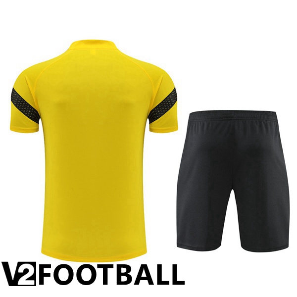 Borussia Dortmund Training T Shirt + Shorts Yellow 2022/2023