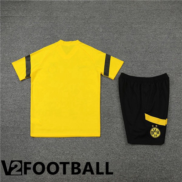 Borussia Dortmund Training T Shirt + Shorts Yellow 2022/2023