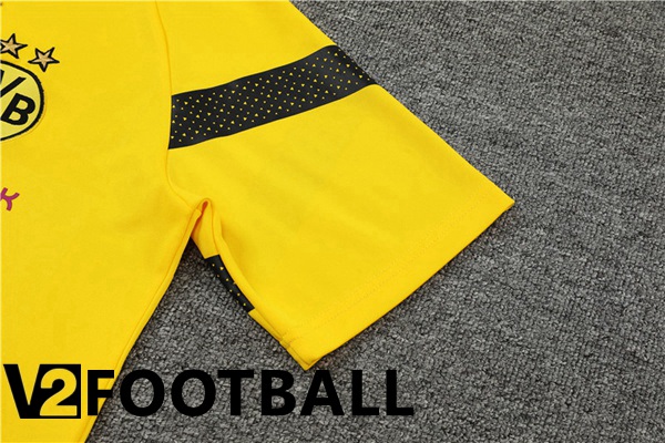 Borussia Dortmund Training T Shirt + Shorts Yellow 2022/2023