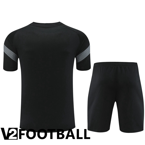 AC Milan Training T Shirt + Shorts Black 2022/2023