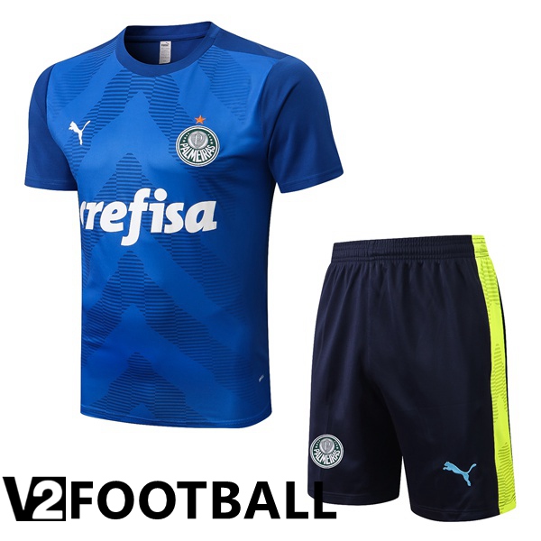 Palmeiras Training T Shirt + Shorts Blue 2022/2023