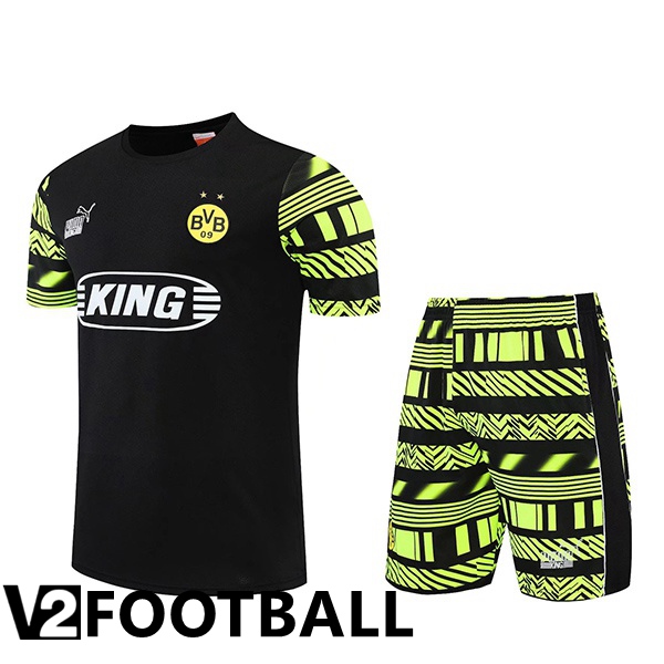 Borussia Dortmund Training T Shirt + Shorts Black 2022/2023