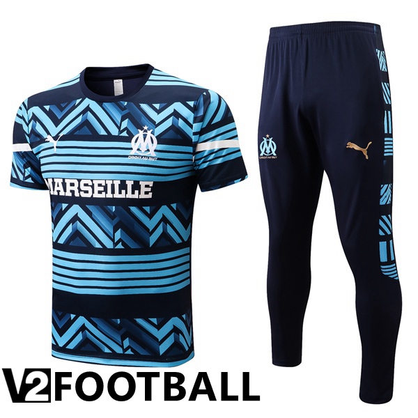 Olympique MarseilleTraining T Shirt + Pants Blue 2022/2023