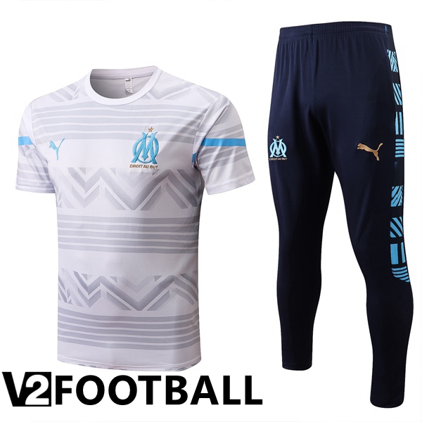 Olympique MarseilleTraining T Shirt + Pants White 2022/2023