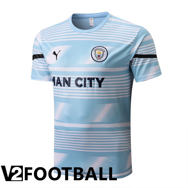 Manchester City Training T Shirt Blue White 2022/2023