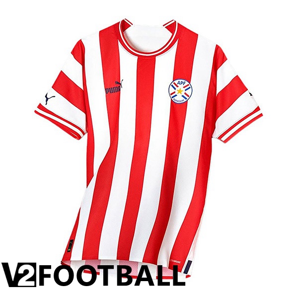 Paraguay Home Shirts Red White 2023/2023