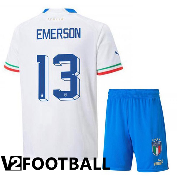 Italy (Emerson 13) Kids Away Shirts White 2023/2023