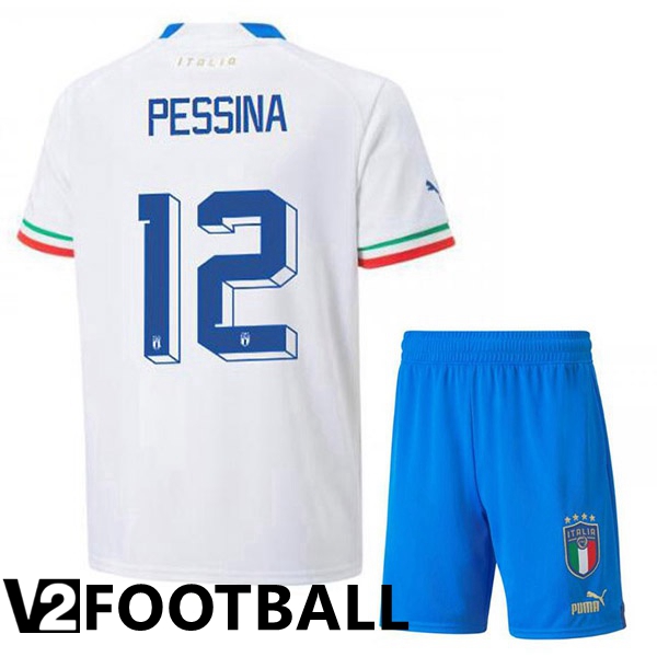 Italy (Pessina 12) Kids Away Shirts White 2023/2023