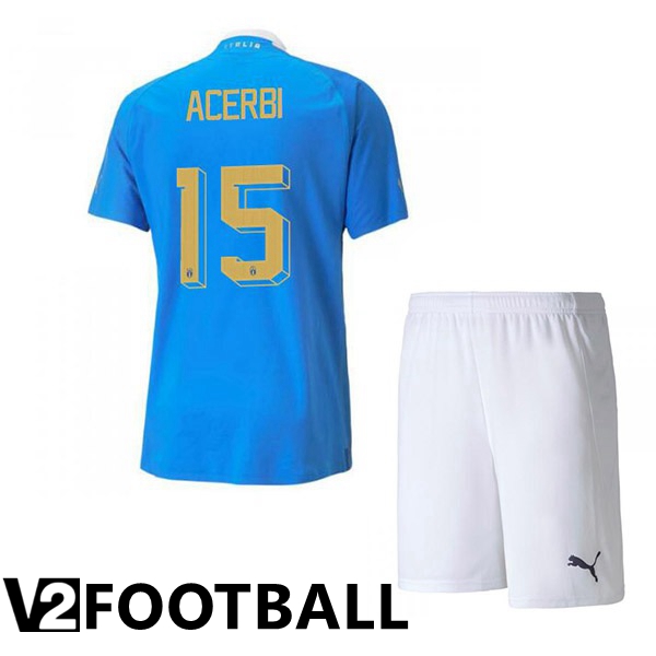 Italy（Acerbi 15）Kids Home Shirts Blue 2023/2023