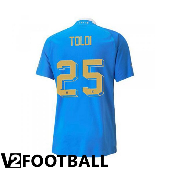 Italy锛圱oloi 25锛塇ome Shirts Blue 2023/2023