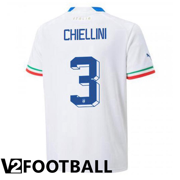 Italy (Chiellini 3) Away Shirts White 2023/2023