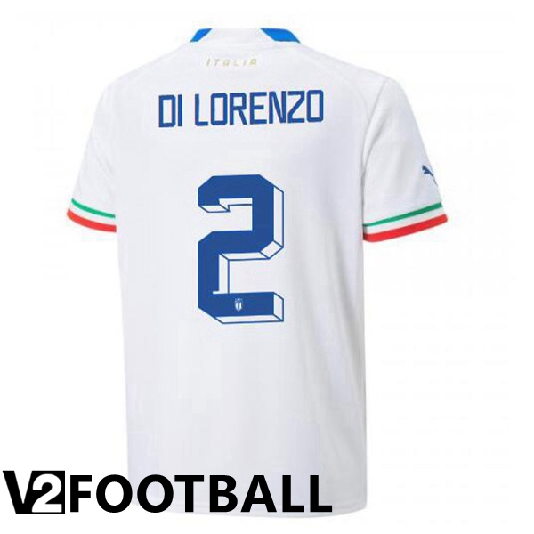 Italy (Di Lorenzo 2) Away Shirts White 2023/2023