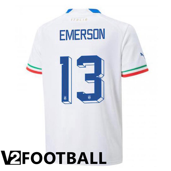 Italy (Emerson 13) Away Shirts White 2023/2023
