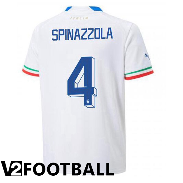 Italy (Spinazzola 4) Away Shirts White 2023/2023