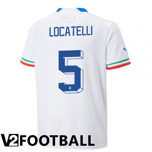 Italy (Locatelli 5) Away Shirts White 2023/2023