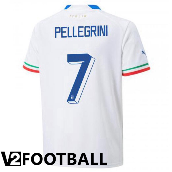 Italy (Pellegrini 7) Away Shirts White 2023/2023