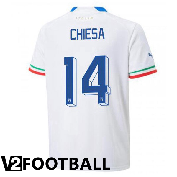 Italy (Chiesa 14) Away Shirts White 2023/2023