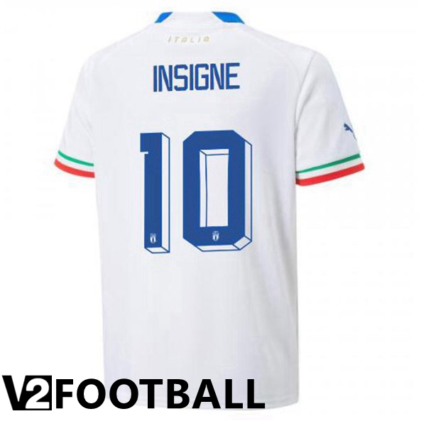 Italy (Insigne 10) Away Shirts White 2023/2023