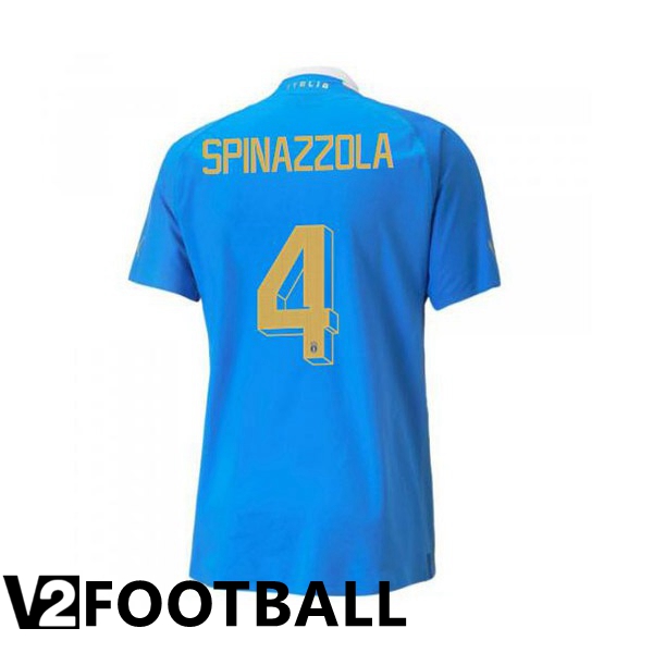 Italy锛圫pinazzola 4锛塇ome Shirts Blue 2023/2023
