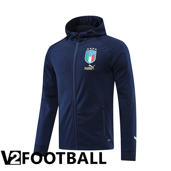 Italy Training Jacket Hoodie Royal Blue 2022/2023