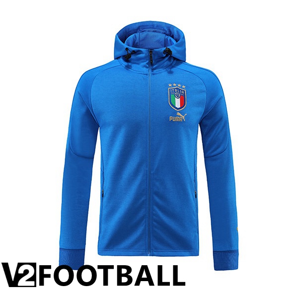Italy Training Jacket Hoodie Blue 2022/2023