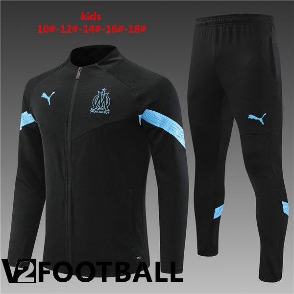 Olympique MarseilleKids Training Jacket Suit Black 2022/2023