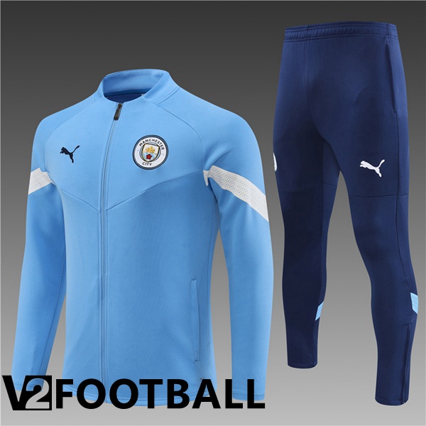 Manchester City Kids Training Jacket Suit Blue 2022/2023