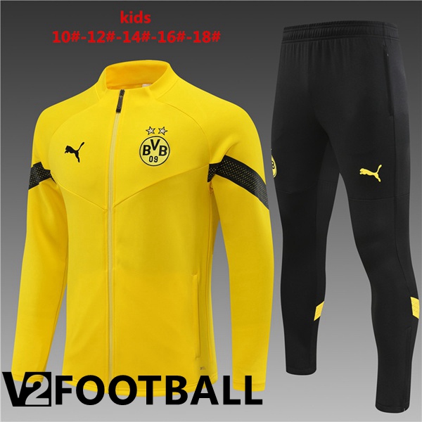 Borussia Dortmund Kids Training Jacket Suit Yellow 2022/2023