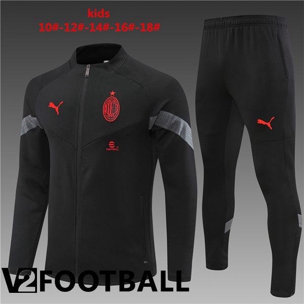 AC Milan Kids Training Tracksuit Black 2022/2023