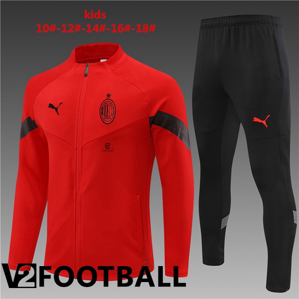 AC Milan Kids Training Tracksuit Red 2022/2023