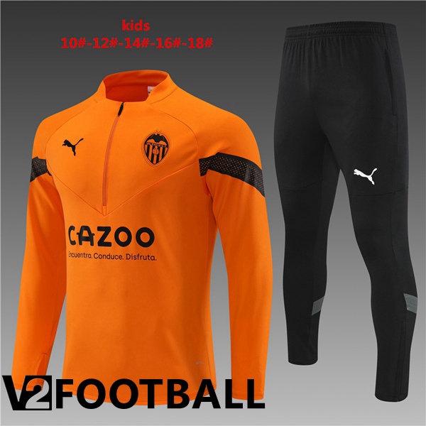 Valencia CF Kids Training Jacket Suit Orange 2022/2023