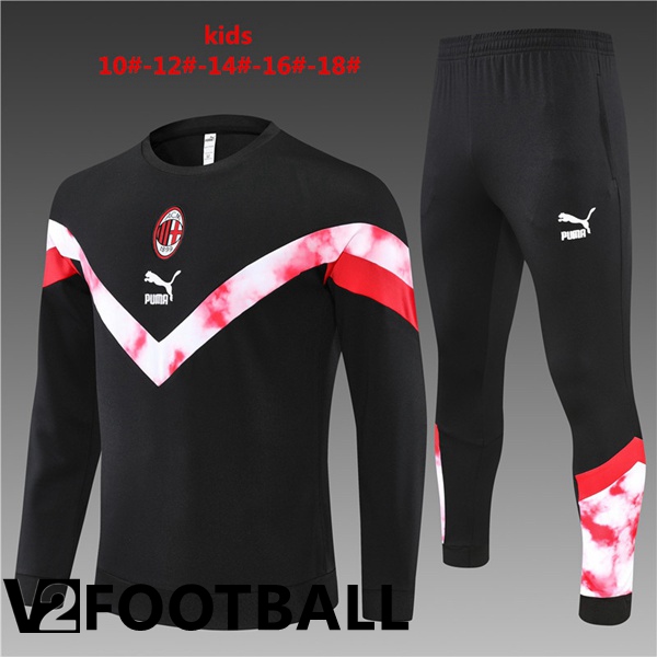 AC Milan Kids Training Tracksuit Black 2022/2023