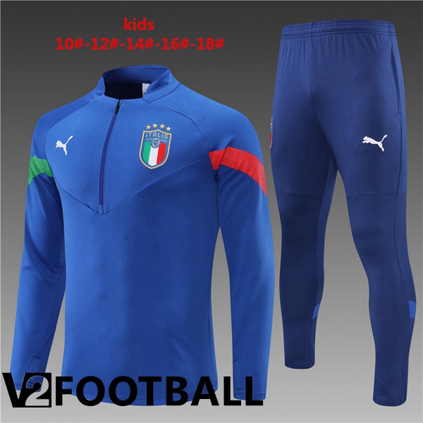 Italy Kids Training Tracksuit Blue 2022/2023