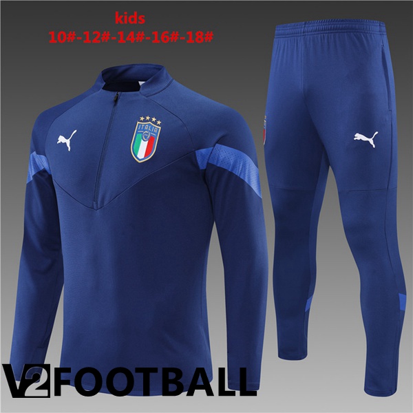 Italy Kids Training Tracksuit Royal Blue 2022/2023