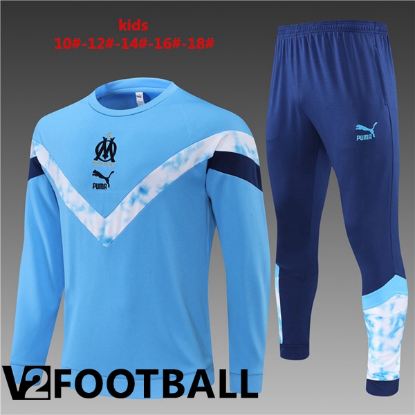 Olympique MarseilleKids Training Tracksuit Blue 2022/2023