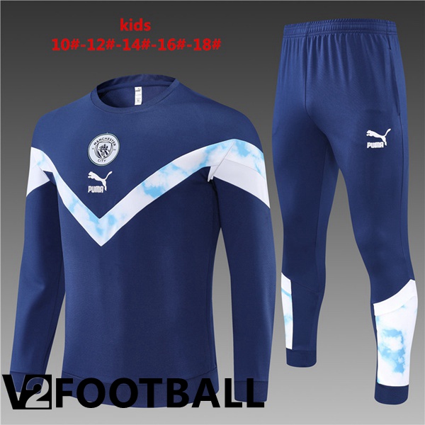 Manchester City Kids Training Tracksuit Royal Blue 2022/2023