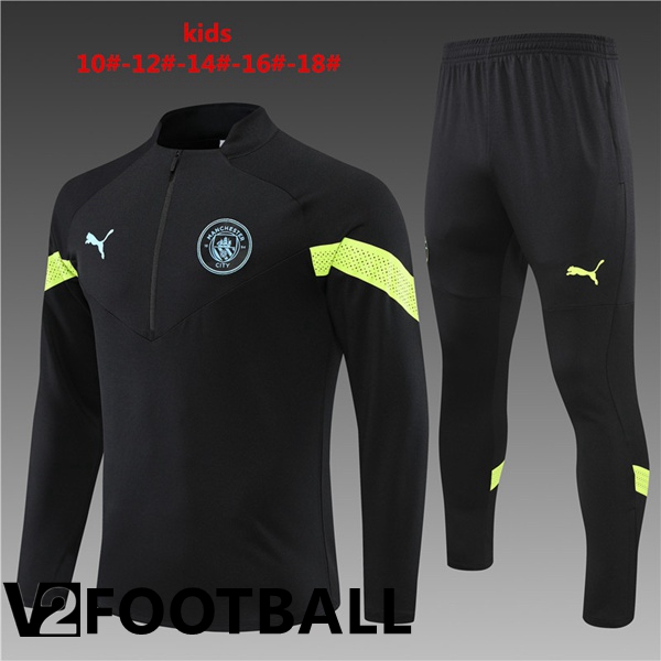 Manchester City Kids Training Jacket Suit Black 2022/2023