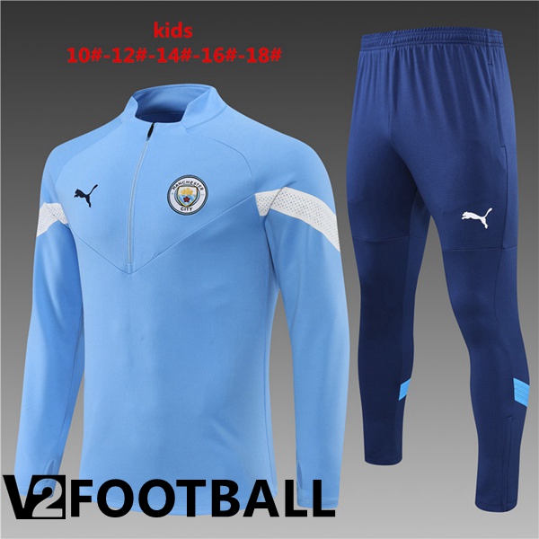 Manchester City Kids Training Jacket Suit Blue 2022/2023