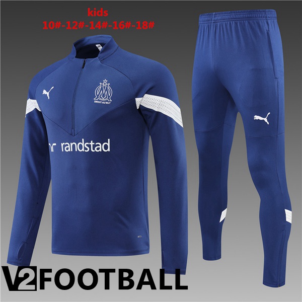 Olympique MarseilleKids Training Jacket Suit Royal Blue 2022/2023