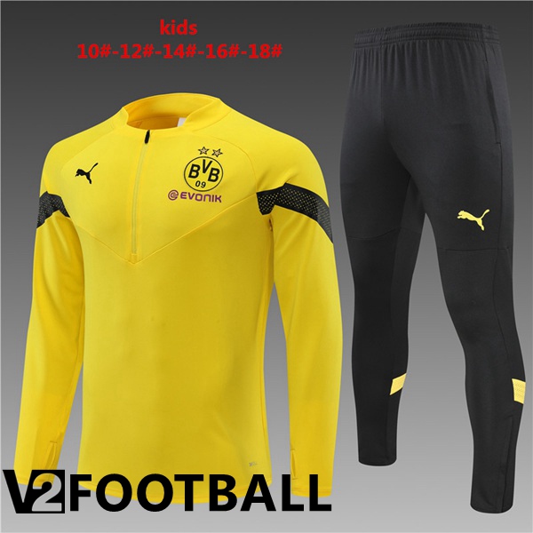 Borussia Dortmund Kids Training Jacket Suit Yellow 2022/2023